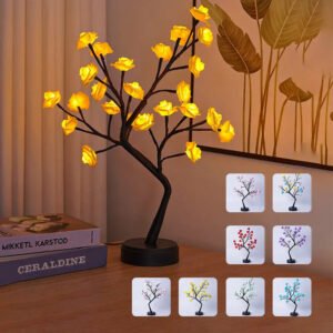 Table Lamp Flower Tree | Rose Night Light USB