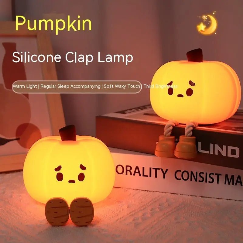 Pumpkin Silicone Night Lamp Cute Halloween Pat Light Festaan - Image 2
